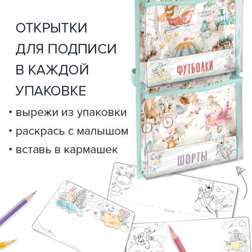 VAL KTR-P-S5P-8526 Кармашек подвесной в детский сад, 5 прозрачных отделений, 85*26 см, ПУТЕШАСТИКИ, шт