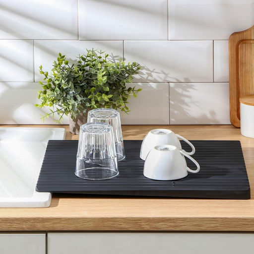 Сушилка для посуды BARONESS, 40.5×33 см, чёрная