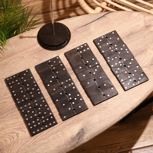 Игра настольная «Домино», 14×14×30 см, манговое дерево