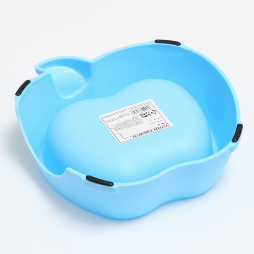 Миска пластиковая фигурная 17,5 х 17,5 х 5,5 см, голубая - Пижон фото 4