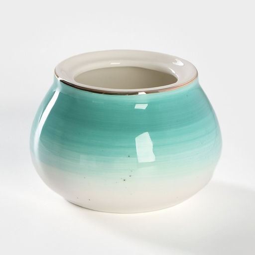 Сахарница Доляна «Млечный путь», 330 мл, с ложкой, фарфор, бирюзовая