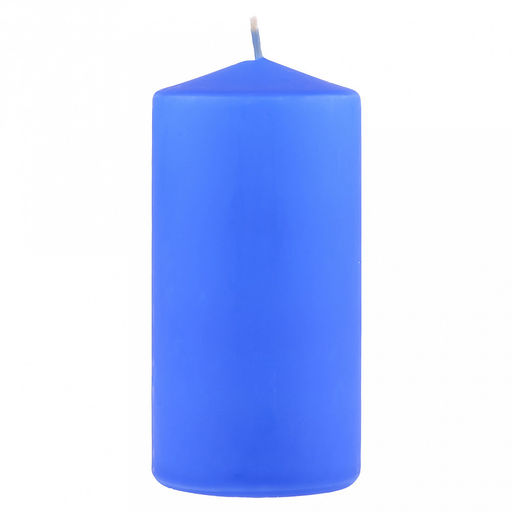 Свеча "Столбик" д6см, h12см, синий, парафин, время горения 24ч, 270гр (Россия)
