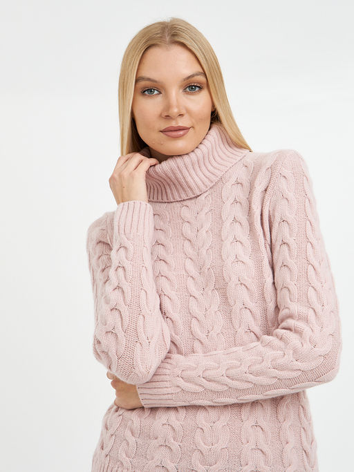 водолазка женская розовая с косами - Glenfield фото 5