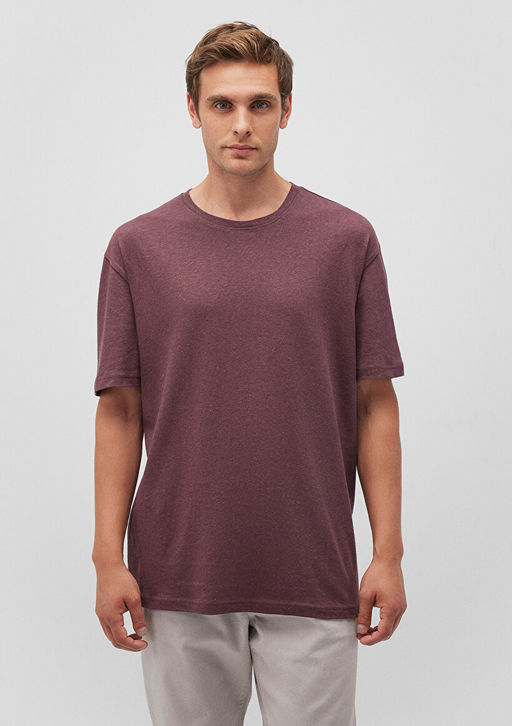 Bordo Basic Tisort - Mavi фото 3