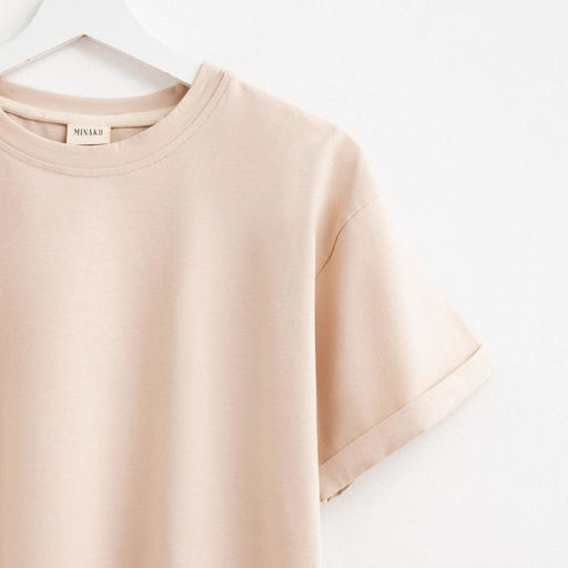 Футболка женская MINAKU REGULAR FIT, бежевая, размер 48