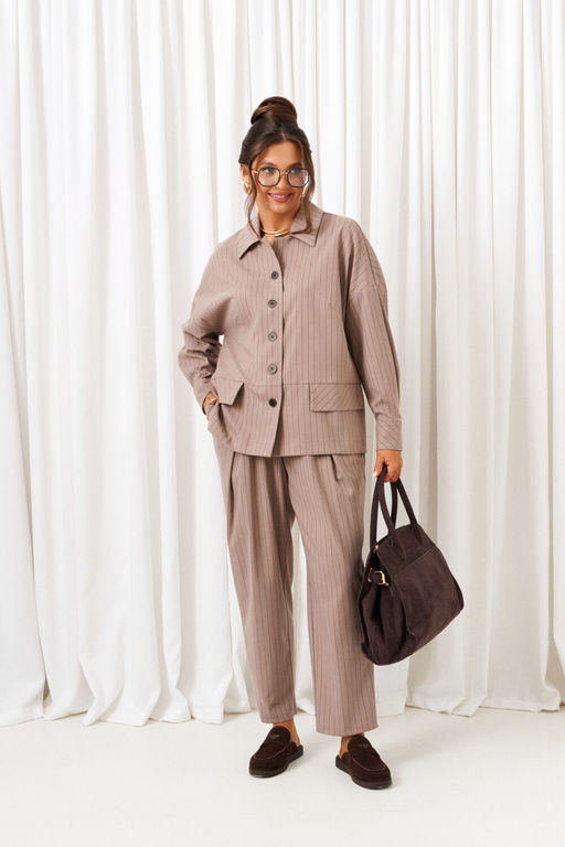 Костюм Beautiful Free 6414 полоска капучино