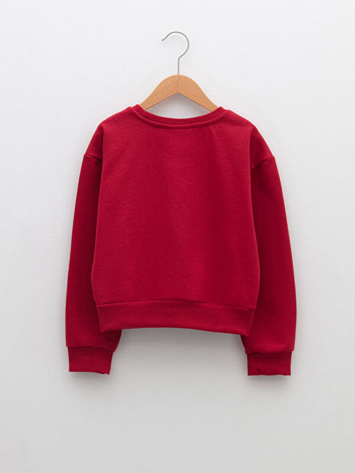 Bisiklet Yaka Y?lba?? Temal? Uzun Kollu K?z ?ocuk Sweatshirt - Waikiki фото 2