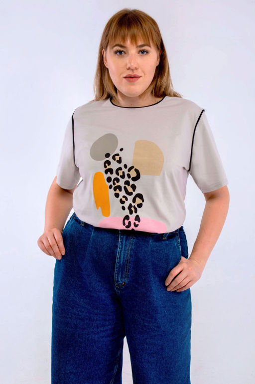 Арт. 31116 Футболка женская 50-58 (5 шт) Цвет:серый - Калинка фото 24