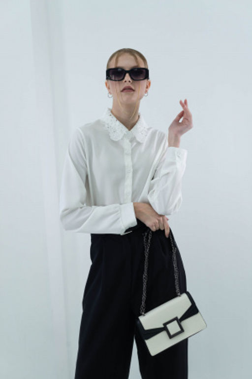 Блузка Эва (молочный) - Nadi bordo фото 5