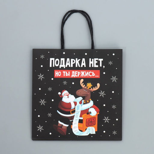 Пакет подарочный крафтовый Держись, 22 22 11 см - Дарите счастье фото 6