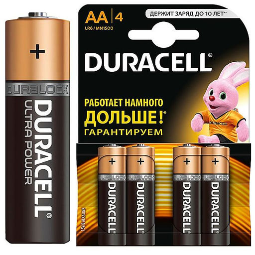 Упаковка 4шт. Батареек AA LR6 1,5 V Пальчиковая батарейка щелочная