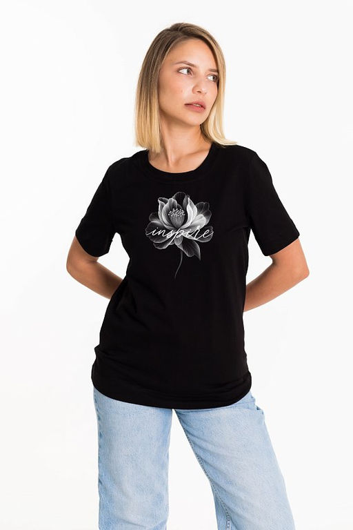 Футболка с принтом М326064Па черный - Елена фото 3