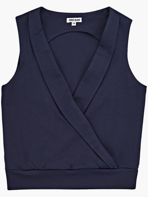 Жилетка Джемпер для девочки в школу синяя форма 22-6725 синий - Mini maxi фото 7