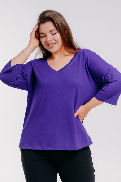 Футболка женская из вискозы Марина сочная ежевика