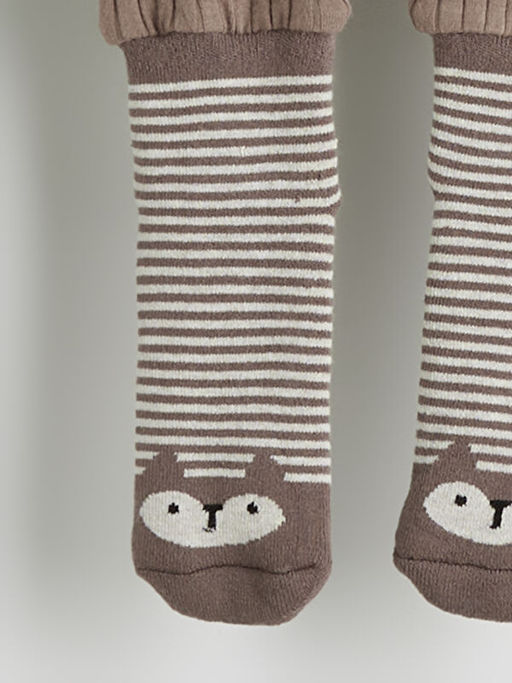 Beli Lastikli Erkek Bebek ?orapl? Pijama Alt 2li