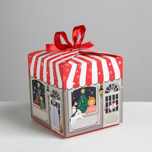 Цена за 3 шт. Коробка подарочная новогодняя складная Волшебного Нового года, 12?12?12 см