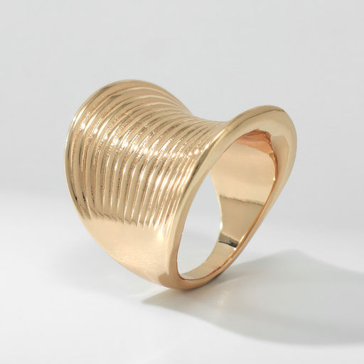 Кольцо металл Тренд пружинка, цвет золото, размер 16 - Qf фото 4