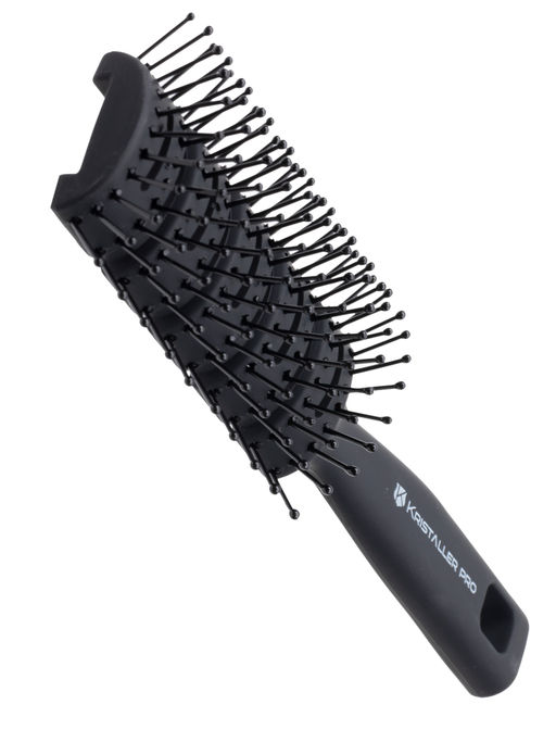 Kristaller Расческа для волос продувная C13, нейлоновые штифты, черный  фото 4