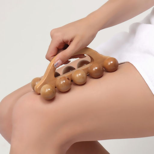 Массажёр «Гусеница», универсальный, 17.5×7.5×6.5 см, 10 шариков, деревянный