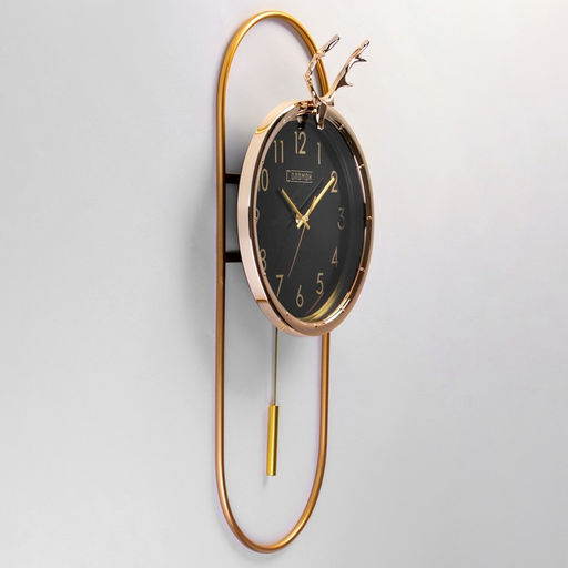 Часы настенные интерьерные «Олень», серия: Маятник, бесшумные, плавный ход, 69×30 см, d=26 см, от батареек 2хАА