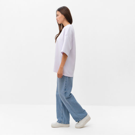 Футболка с нашивкой женская MIST Base, белая, размер 42