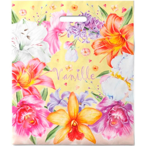 Пакет с вырубной ручкой 40х47+6 (45) Интерпак (Ваниль) (х50/500) ВУР40607