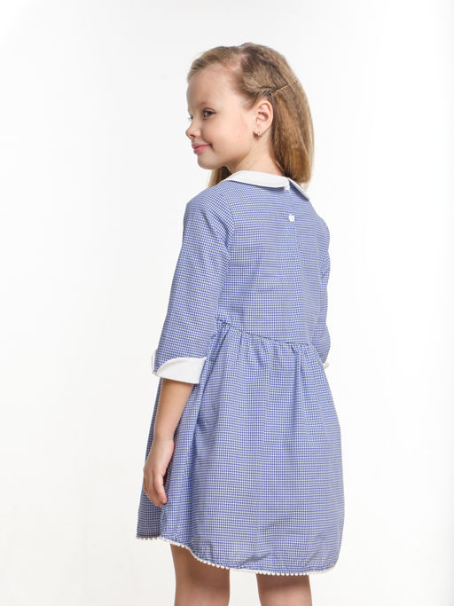 Платье для девочки в клетку UD 2676 синий - Mini maxi фото 2
