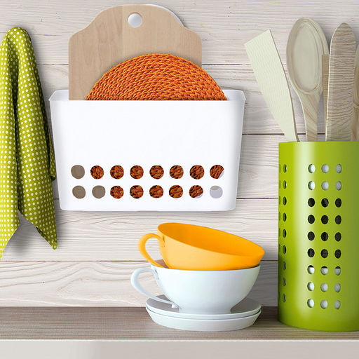 Контейнер навесной пластмассовый 24х9,5х26см, универсальный, с крючком, белый (Россия) - Домашняя мода фото 7