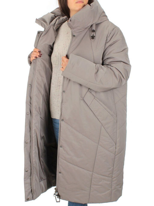 M-9070 GRAY/BEIGE Пальто зимнее женское CORUSKY (верблюжья шерсть) - Fashion фото 7