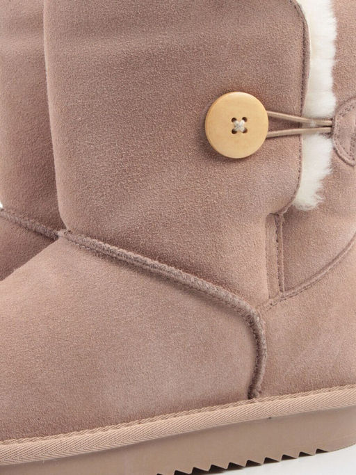 04-PAYH02-02Z BEIGE Угги женские (натуральная замша, 100% шерсть, натуральный мех)