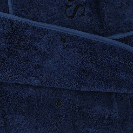 Полотенце (килт) махровый "Хозяин" 75х175см, хлопок 100%, на резинке с липучкой, на кнопке, с карманом, вышивка "Boss"; с полотенцем 75х36см, синий (Китай)