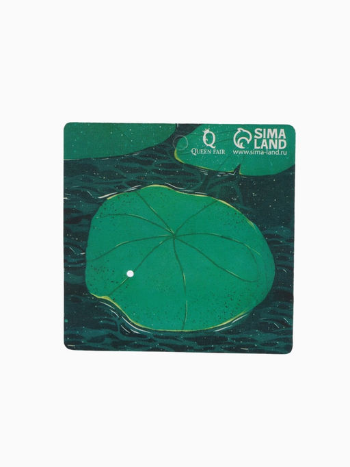 Цена за 6 шт. Значок «Лягушонок» с магнитофоном, цвет зелёный