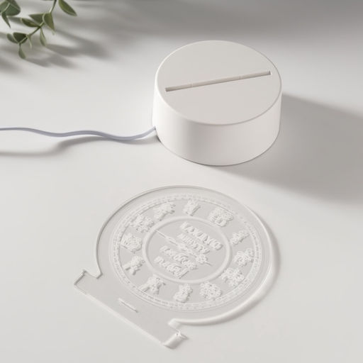 Светильник 3D RISALUX Каждую минуту люблю тебя, LED-ночник, RGB, от сети