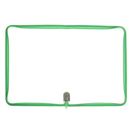 Папка пластиковая А4, 325 х 230 х 25 мм, молния вокруг, Calligrata Офис, ПМ-А4-01, 0.5 мм, прозрачная, Pastel, зелёная  фото 4