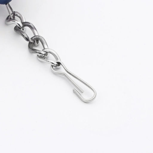 Игрушка для птиц с панцирем каракатицы и бусами, 20 х 6 см, оранжевая - Пижон фото 3