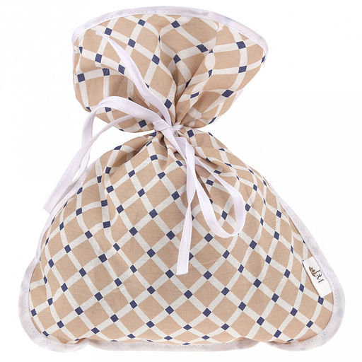Эко-мешочек 25х30см "Виши" беж, на завязках, хлопок 100%, упаковка "классическая" ПП с подвесом 14,5х20см, "Домашняя мода" (Россия)