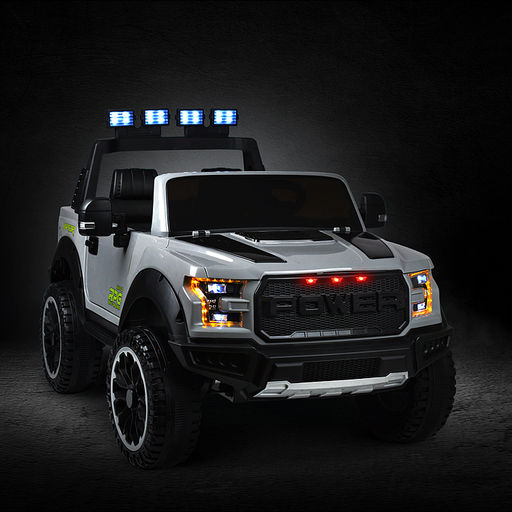 Электромобиль "Мощность скорости" на аккумуляторе, с р/у управлением, в коробке (серый)