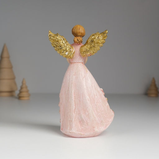 Фигурка полистоун Ангел с розами на платье, 7.5?5?14 см, МИКС