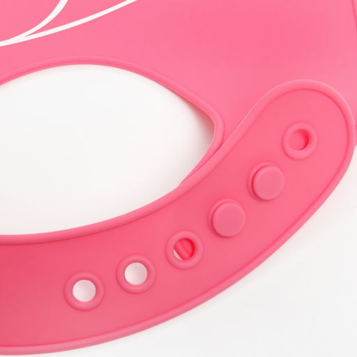 Нагрудник для кормления детский, силиконовый, с карманом, цвет розовый