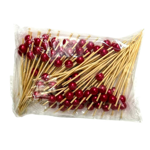 Шампур бамбук 9 см "Жемчуг" в ассорт.