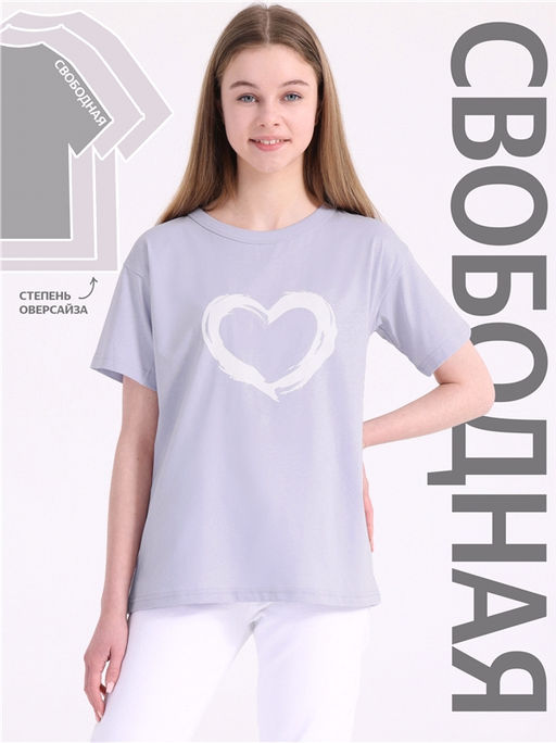 Футболка Апрель хлопок светло-сиреневый  фото 4