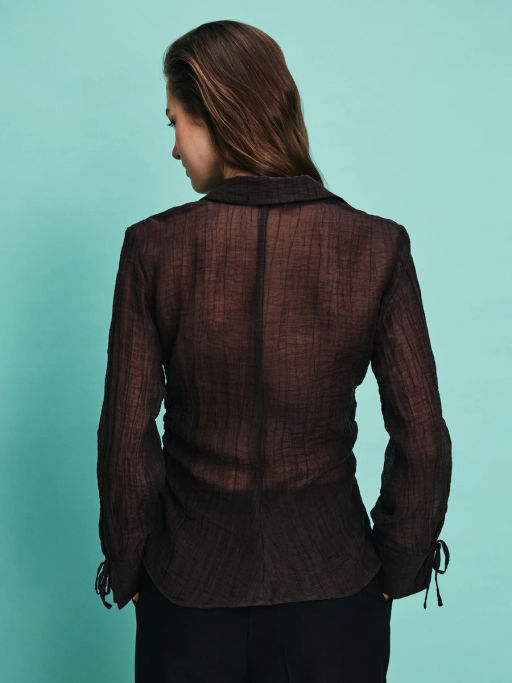 Приталенная блуза из тенселя / Zarina фото 8