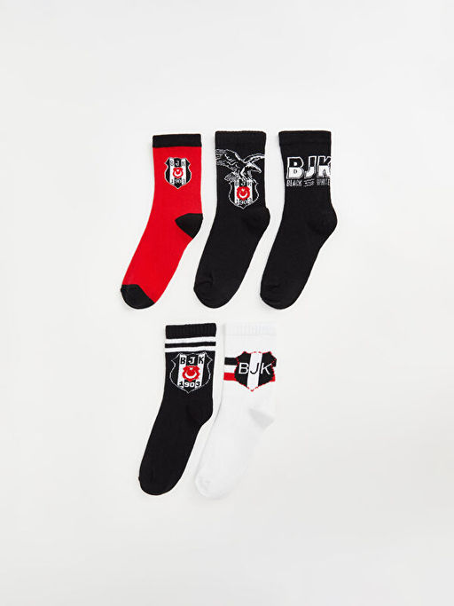 Be?ikta? Desenli Erkek ?ocuk Soket ?orap 5li