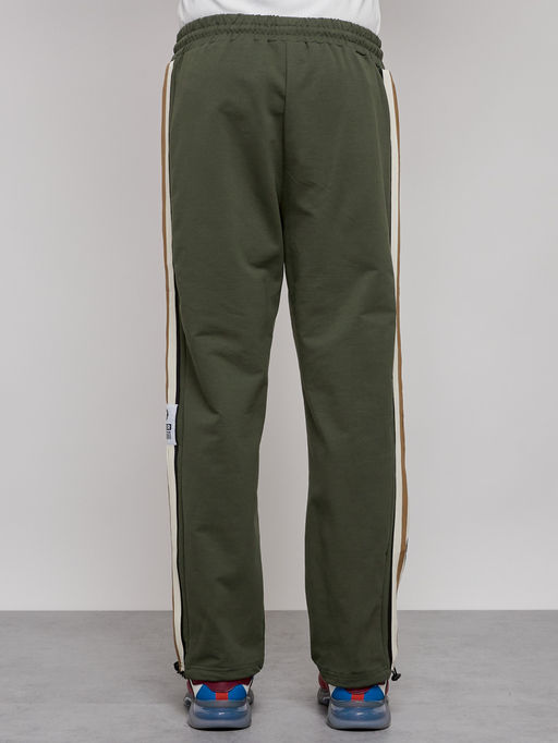 Широкие спортивные штаны трикотажные мужские цвета хаки 12903Kh - Mtforce фото 12