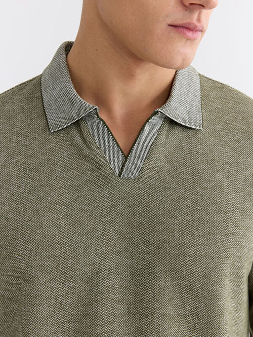 Polo Yaka Erkek Sweatshirt