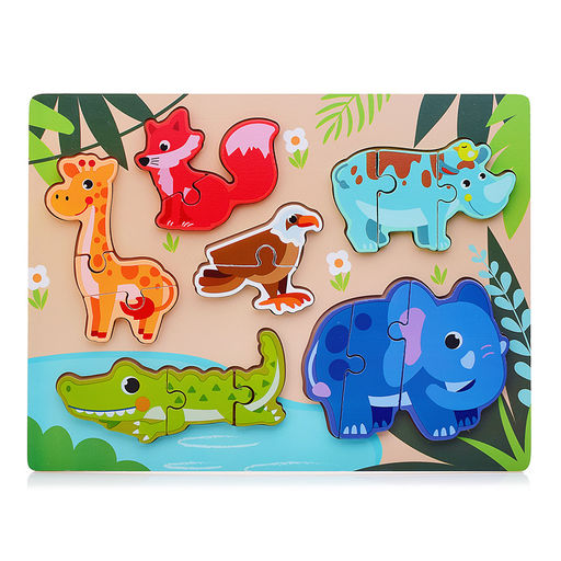 Пазл-вкладыш Удивительные животные - Щепочка фото 3