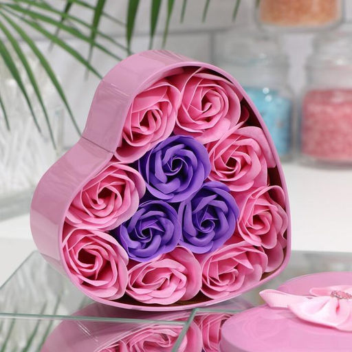 Мыльные розочки, фиолетовые и розовые, набор 11 шт. - SB BEAUTY фото 3