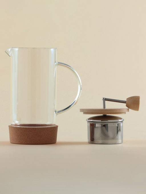 Заварочный чайник френч-пресс SL Home «Риальто», 600 мл, на подставке, стекло, прозрачный