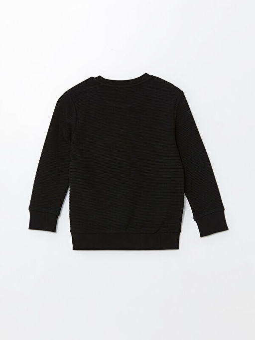 Bisiklet Yaka Dokulu Erkek ?ocuk Sweatshirt - Waikiki фото 2