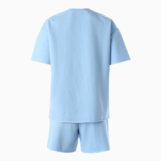 Костюм женский: футболка, шорты, MINAKU: SPORTY & STYLISH, размер 48, голубой
